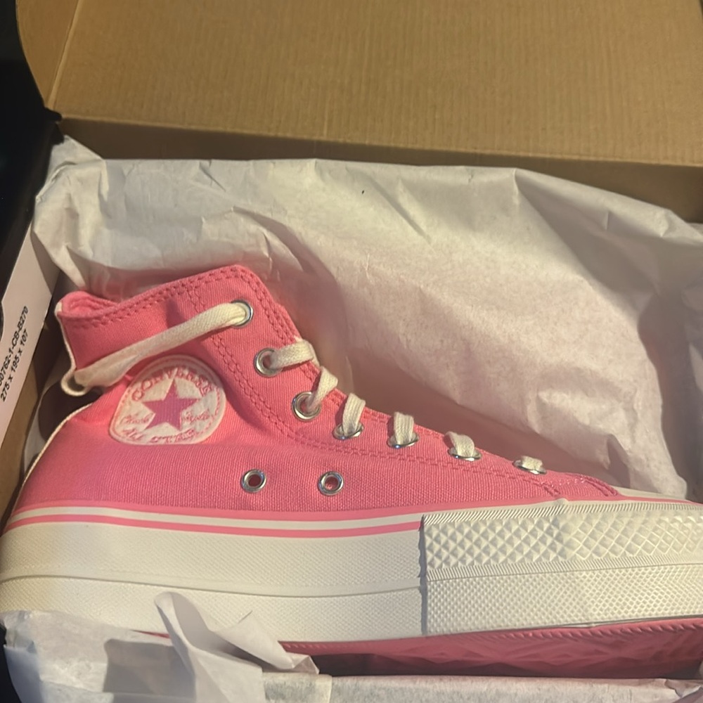 NWT Converse Chuck Taylor All Star Lift Platform Retro Varsity HIGH TOP SHOE - Picture 13 of 14